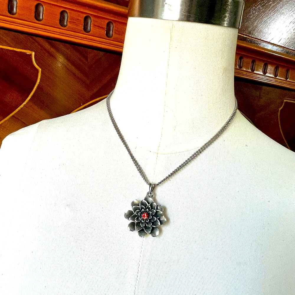 Vintage Cookie Lee Silver Pendant Necklace